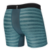 Back of DropTemp Cooling Mesh Boxer Brief Fly in Washed Teal Heather
