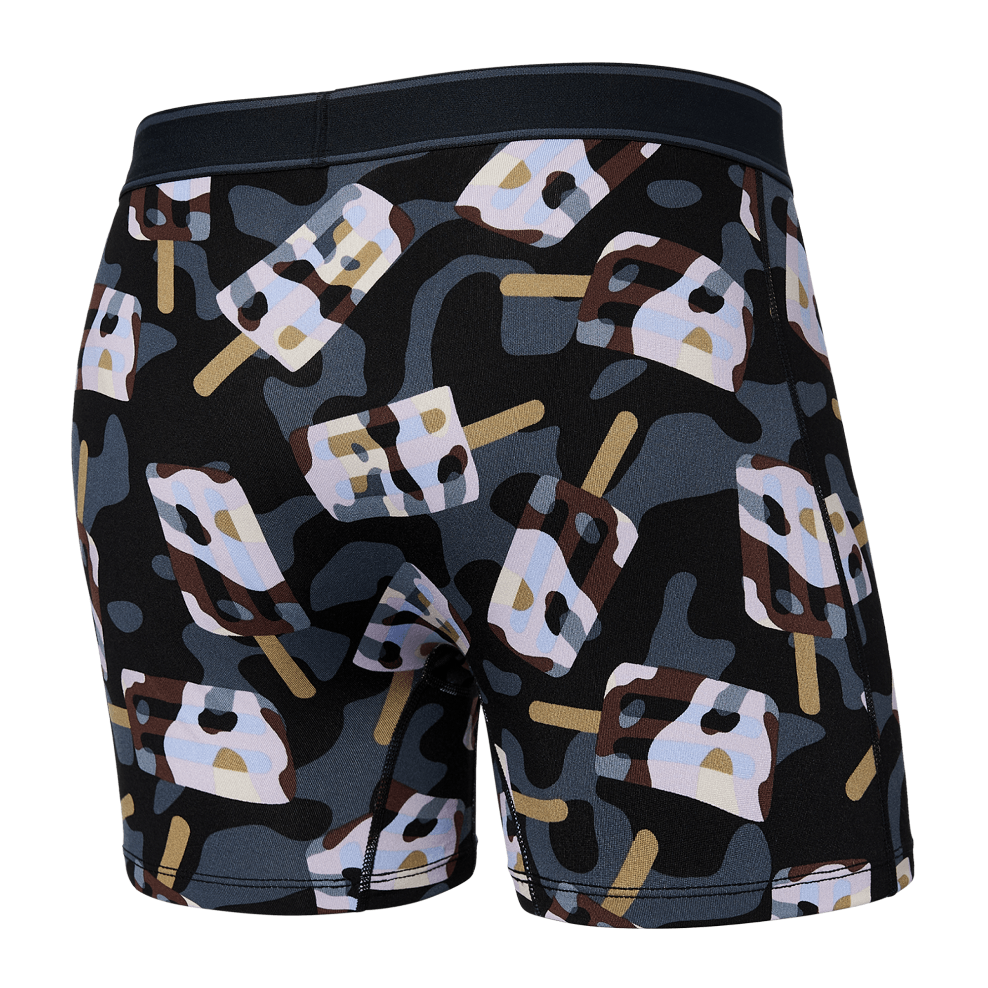 Back of Daytripper Boxer Brief in Camo Coolers- Black