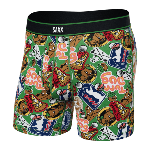 Front of Daytripper Boxer Brief in Gopher It- Outfield Green