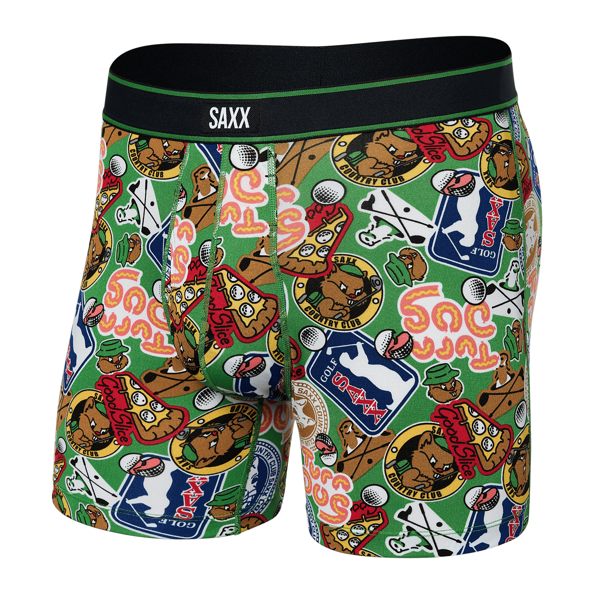 Front of Daytripper Boxer Brief in Gopher It- Outfield Green