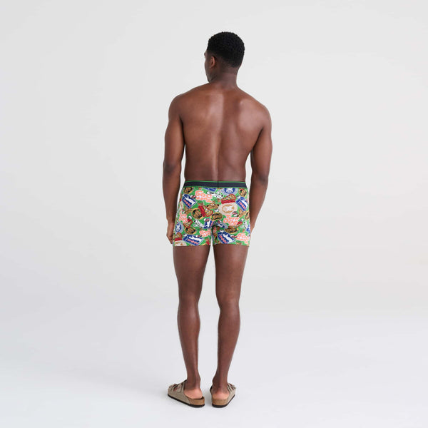 Back - Model wearing Daytripper Boxer Brief in Gopher It- Outfield Green