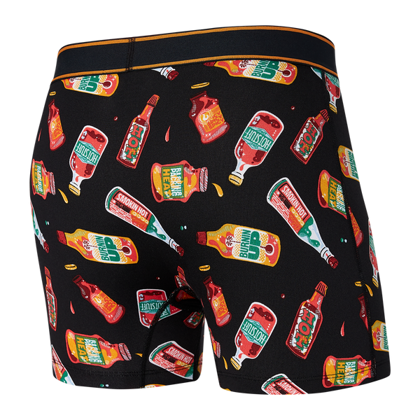 Back of Daytripper Boxer Brief Fly in Hot Ones- Black