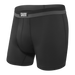 Front of Sport Mesh Boxer Brief Fly in Black