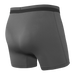 Back of Sport Mesh Boxer Brief Fly in Grey Heather