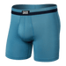 Front of Sport Mesh Boxer Brief in Hydro Blue
