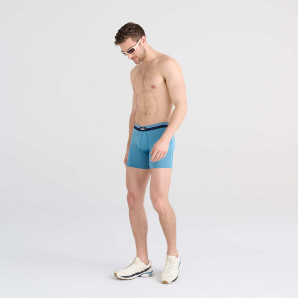 Front - Model wearing Sport Mesh 2-Pack Boxer Brief in Hydro/Maritime