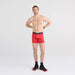 Front - Model wearing Sport Mesh 3-Pack Boxer Brief in Sunset/Stone/Black