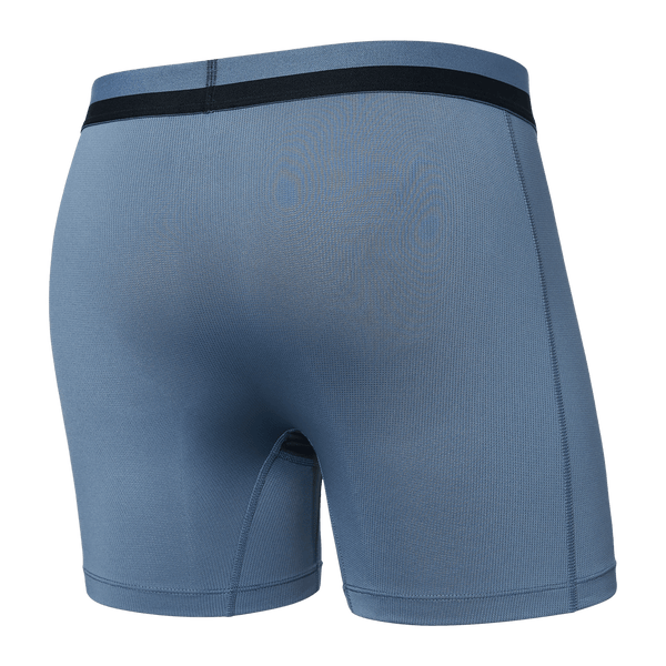 Back of Sport Mesh Boxer Brief in Stone Blue