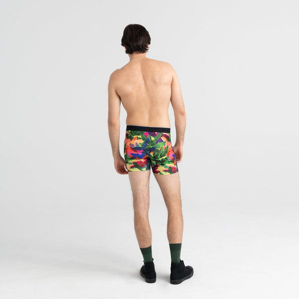 Back - Model wearing Volt Boxer Brief in Luminous Foliage