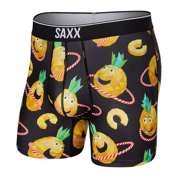 Front of Volt Boxer Brief in Pineapple Hula
