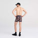 Back - Model wearing Volt Boxer Brief in Pizza On The Brain- Black