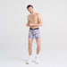 Front - Model wearing Volt Boxer Brief in Timeout- Grey