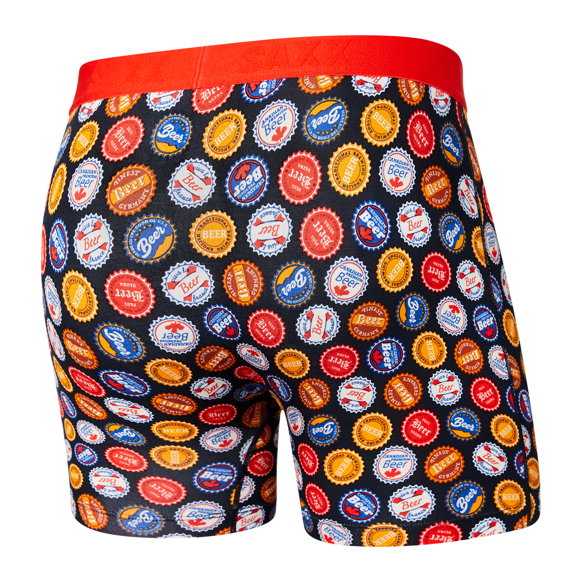 Back of Ultra Super Soft Boxer Brief in Beers Of The World- Multi