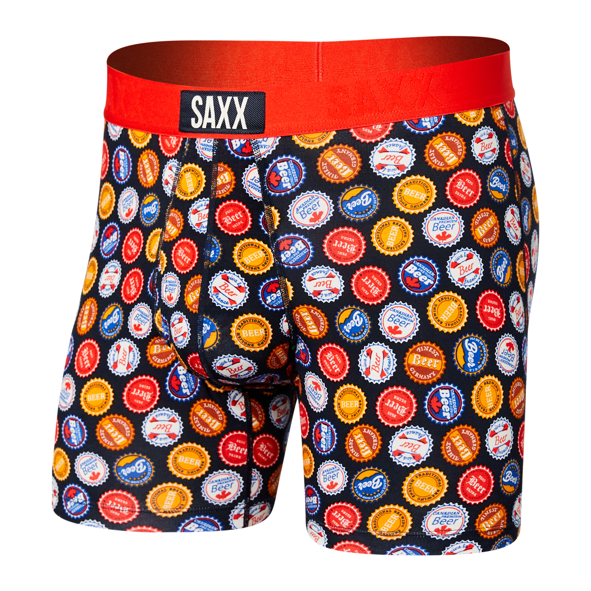 Front of Ultra Super Soft Boxer Brief in Beers Of The World- Multi