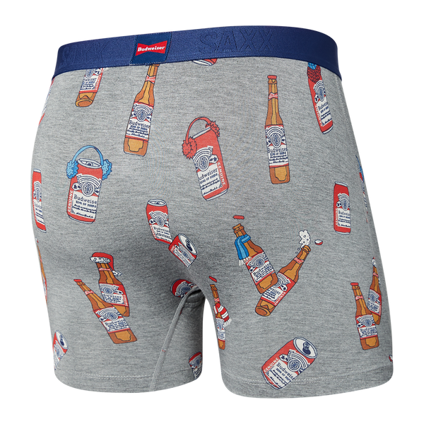 Back of Ultra Super Soft Boxer Brief in Bud Winter Gear- Grey