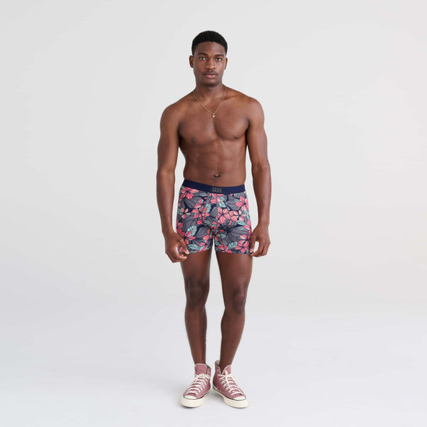 Front - Model wearing Ultra Boxer Brief in Deep Jungle- Maritime