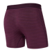 Back of Ultra Super Soft Boxer Brief Fly in Micro Stripe- Plum