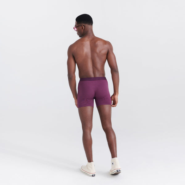 Men's quick-drying SAXX VIBE Boxer Briefs - purple pixels. Plum