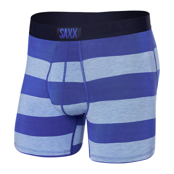 Front of Ultra Super Soft Boxer Brief Fly in Ombre Rugby- Sport Blue
