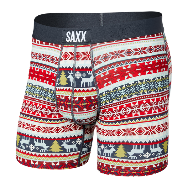 Front of Ultra Super Soft Boxer Brief in Sweater Weather- Multi