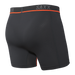 Back of Kinetic HD Boxer Brief in Black/Vermillion