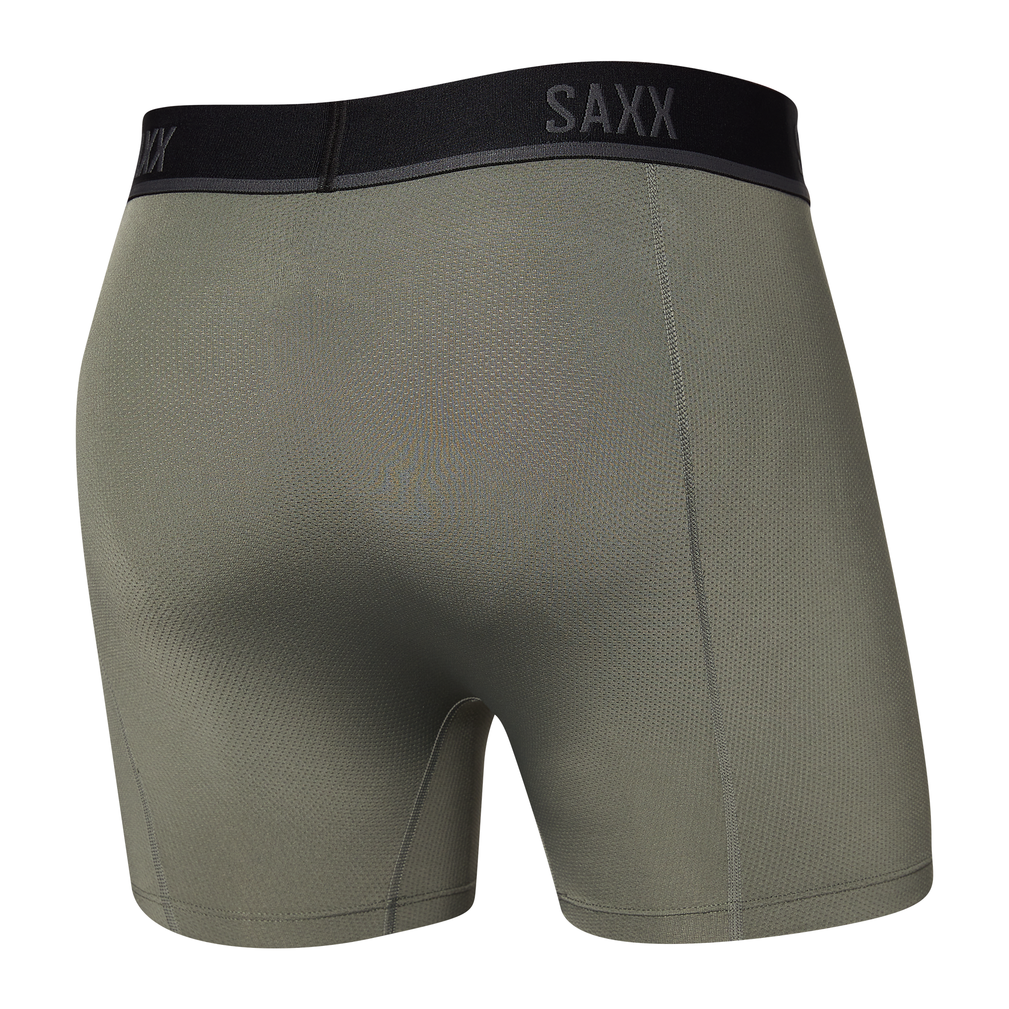 Back of Kinetic HD Boxer Brief in Cargo Grey