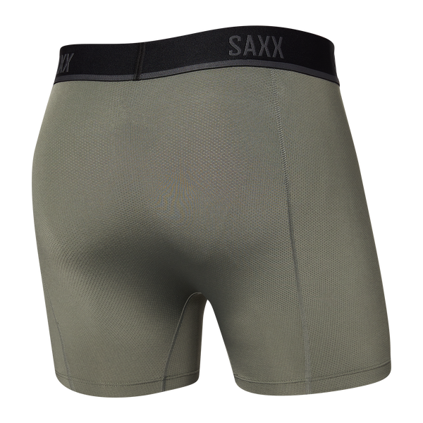 Back of Kinetic HD Boxer Brief in Cargo Grey