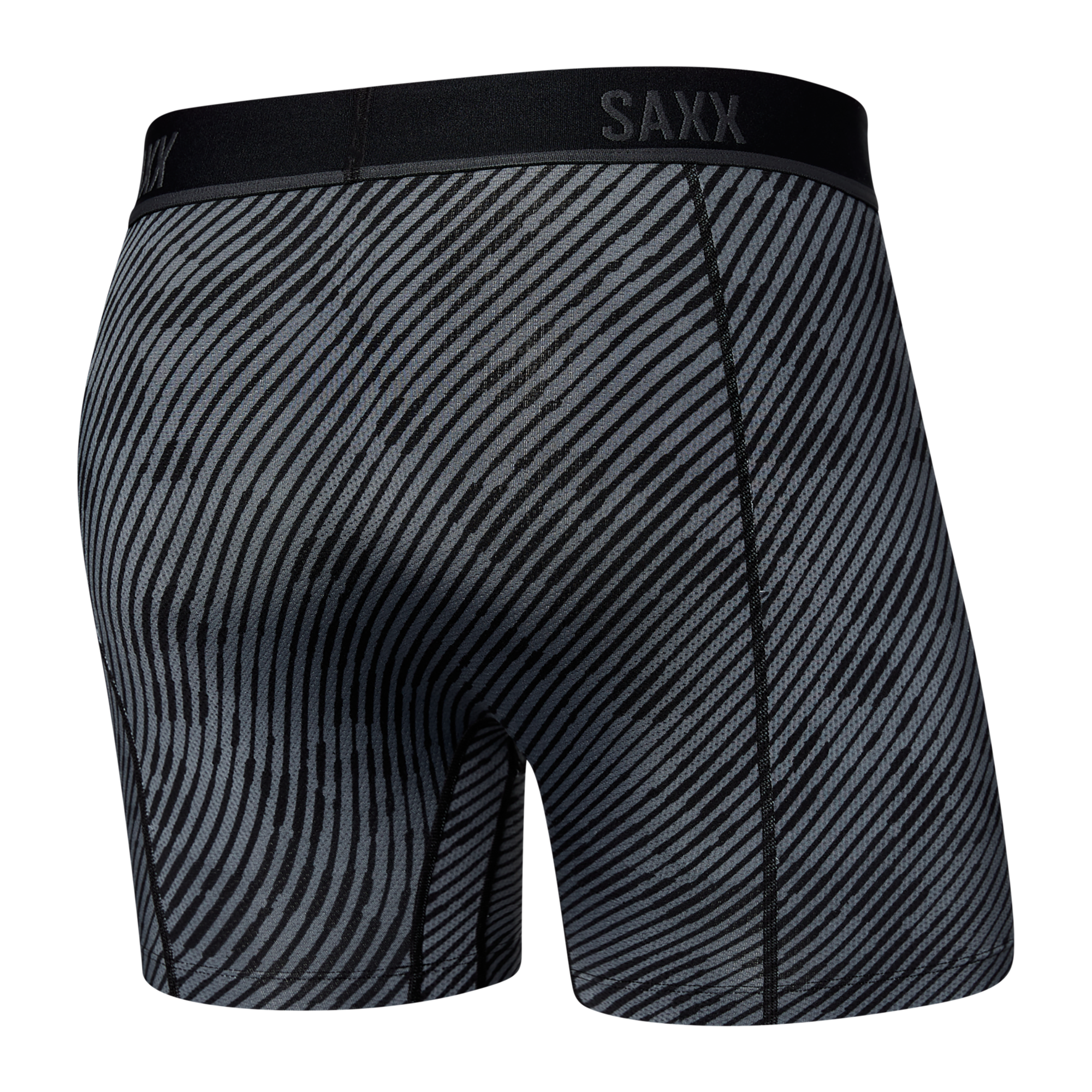 Back of Kinetic Light-Compression Mesh Boxer Brief in Optic Camo- Black