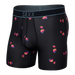 Front of DropTemp Cooling Hydro Boxer Brief in Sunset Waves- Black