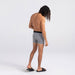 Back - Model wearing DropTemp Cooling Cotton Boxer Brief in Dark Grey Heather
