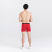 Back - Model wearing Non-Stop Stretch Cotton Boxer Brief Fly in Currant