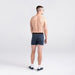 Back - Model wearing Non-Stop Stretch Cotton Boxer Brief in Deep Navy