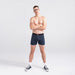 Front - Model wearing Non-Stop Stretch Cotton Boxer Brief in Deep Navy