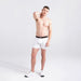 Front - Model wearing Non-Stop Stretch Cotton Boxer Brief in White