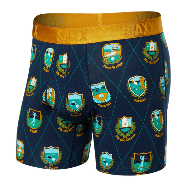 Front of 22nd Century Silk Boxer Brief Fly in Rough Patches- Dark Ink