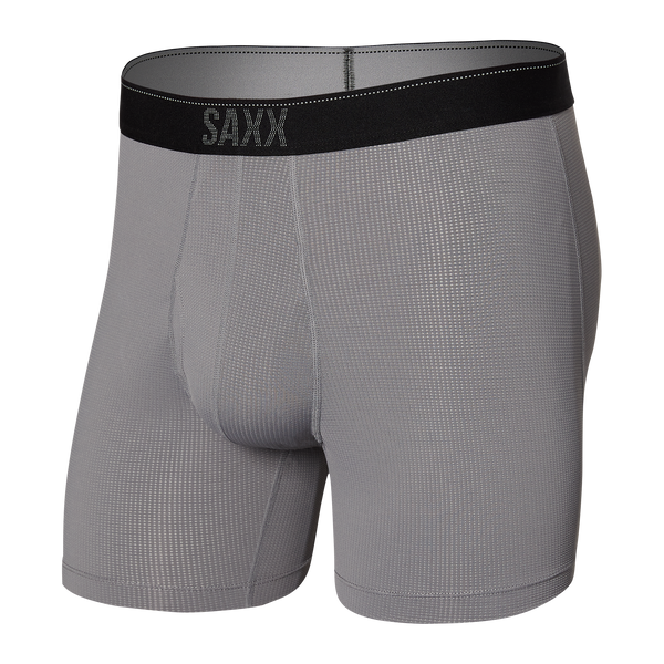 Front of Quest Boxer Brief Fly in Dark Charcoal II