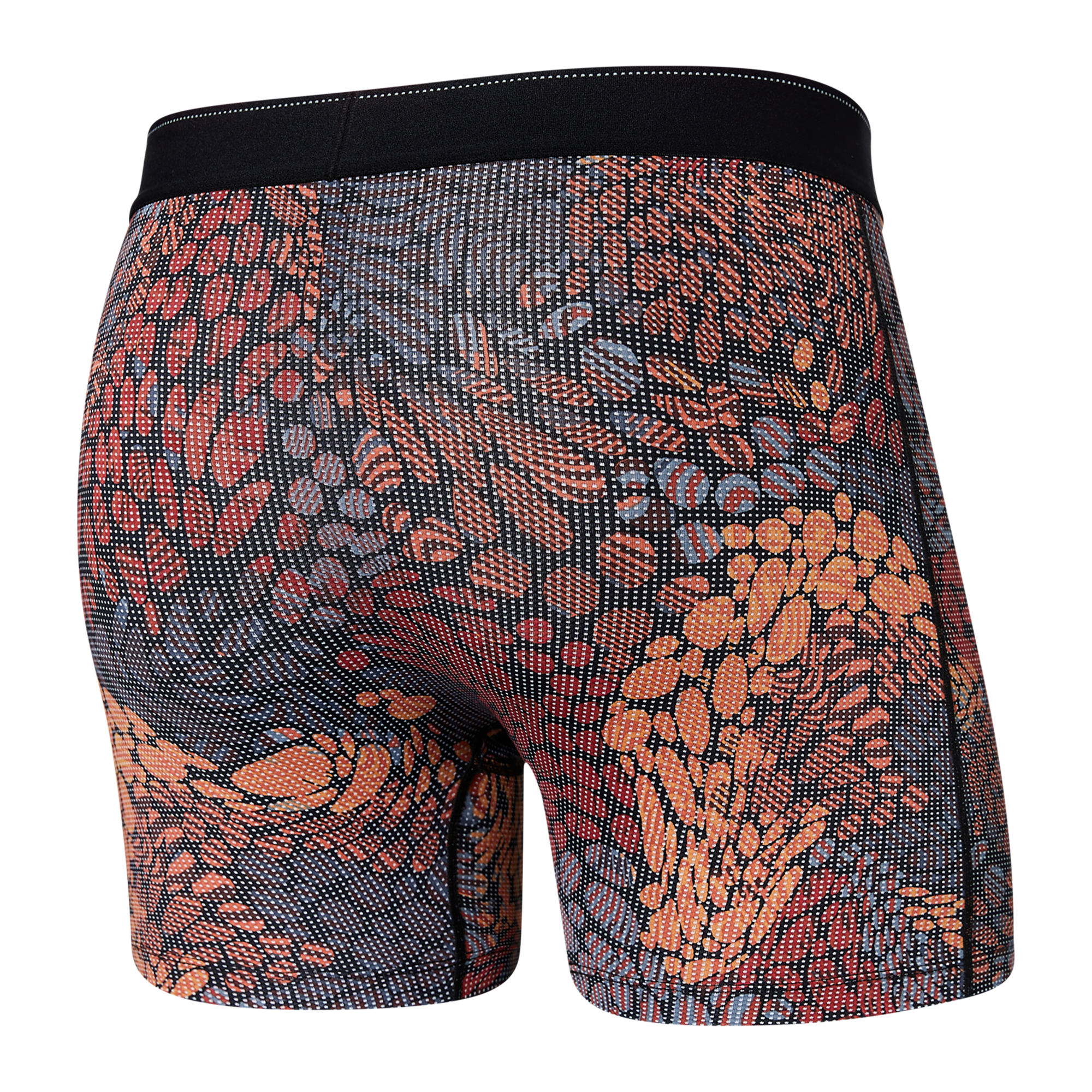 Back of Quest Quick Dry Mesh Boxer Brief in River Rock Camo- Clay