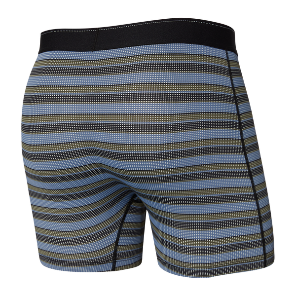 Back of Quest Boxer Brief Fly in Solar Stripe- Twilight