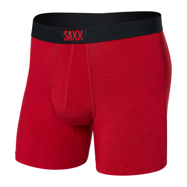 Front of Vibe Super Soft Boxer Brief in Cherry Heather