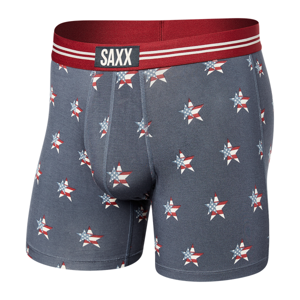 Front of Vibe Super Soft Boxer Brief in Liberty Star- Deep Navy