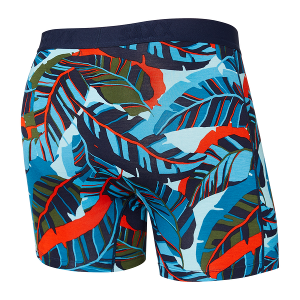Back of Vibe Boxer Brief in Blue Pop Jungle