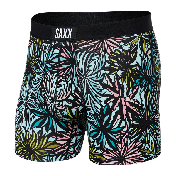 Front of Vibe Super Soft Boxer Brief in Palm Springs- Light Aqua