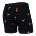 Back of Vibe Boxer Brief in Sunset Waves- Black