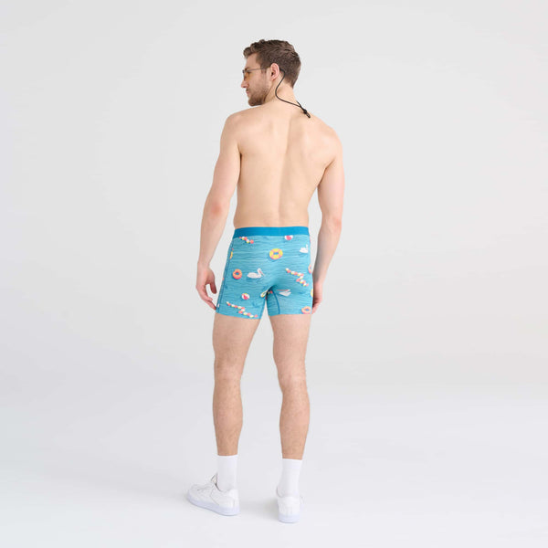 Back - Model wearing Vibe Boxer Brief in Swimmers- Sea Level