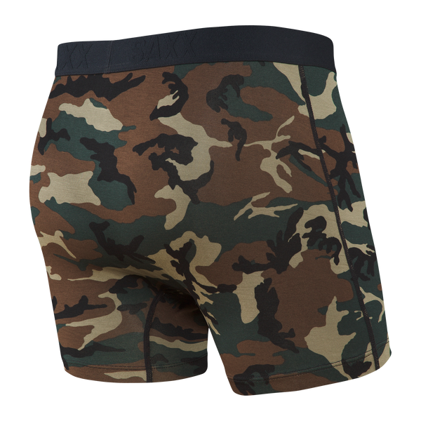 Back of Vibe Boxer Brief in Woodland Camo