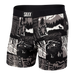 Front of Vibe Super Soft Boxer Brief in Winter Shadows- Black