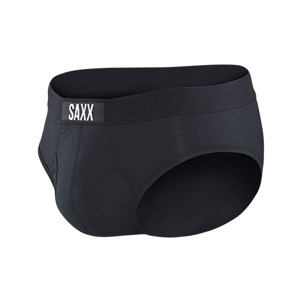 Front of Ultra Brief Fly in Black/Black