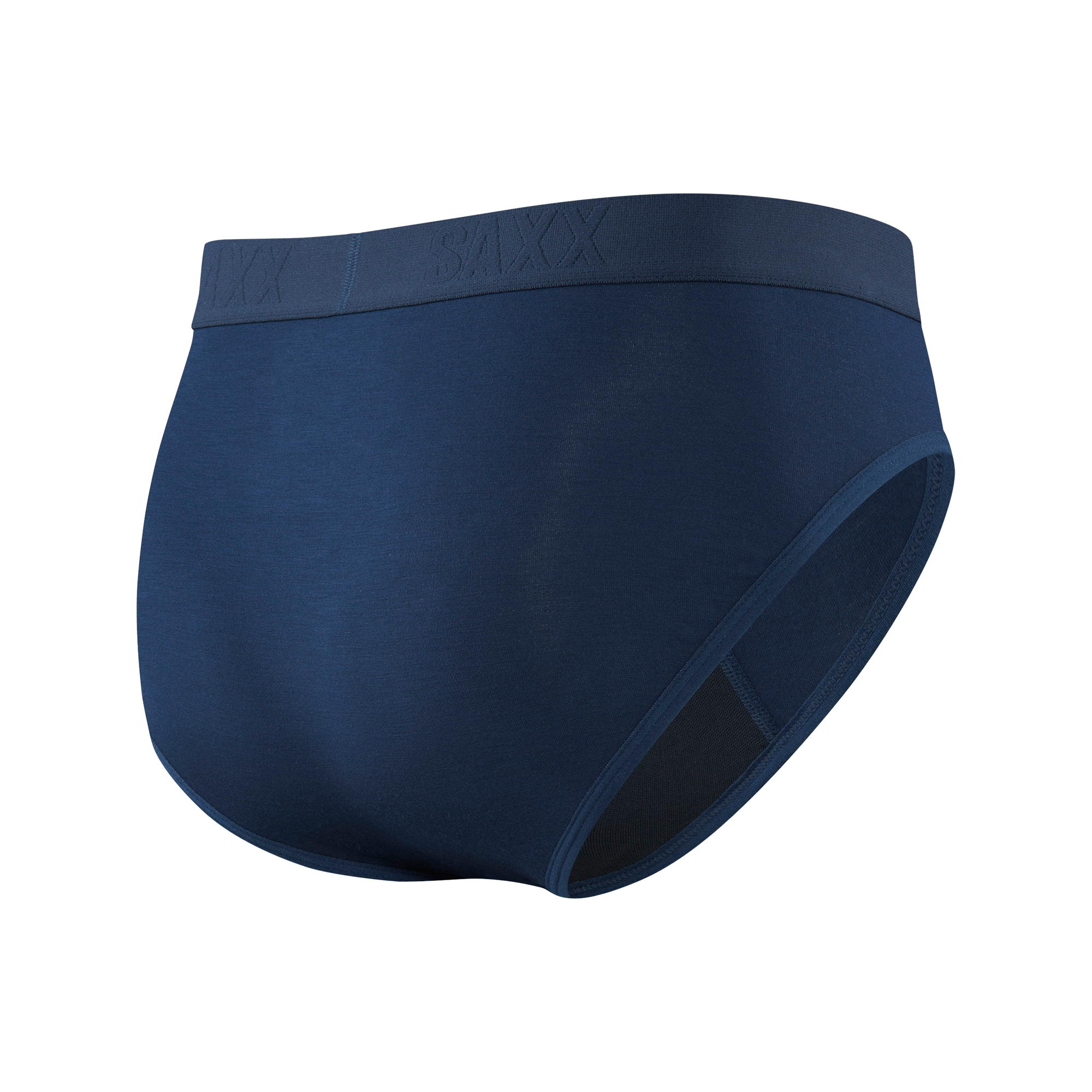 Back of Ultra Brief Fly in Navy Heather