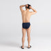 Back - Model wearing Ultra Brief Fly 2 Pack in Black/Navy