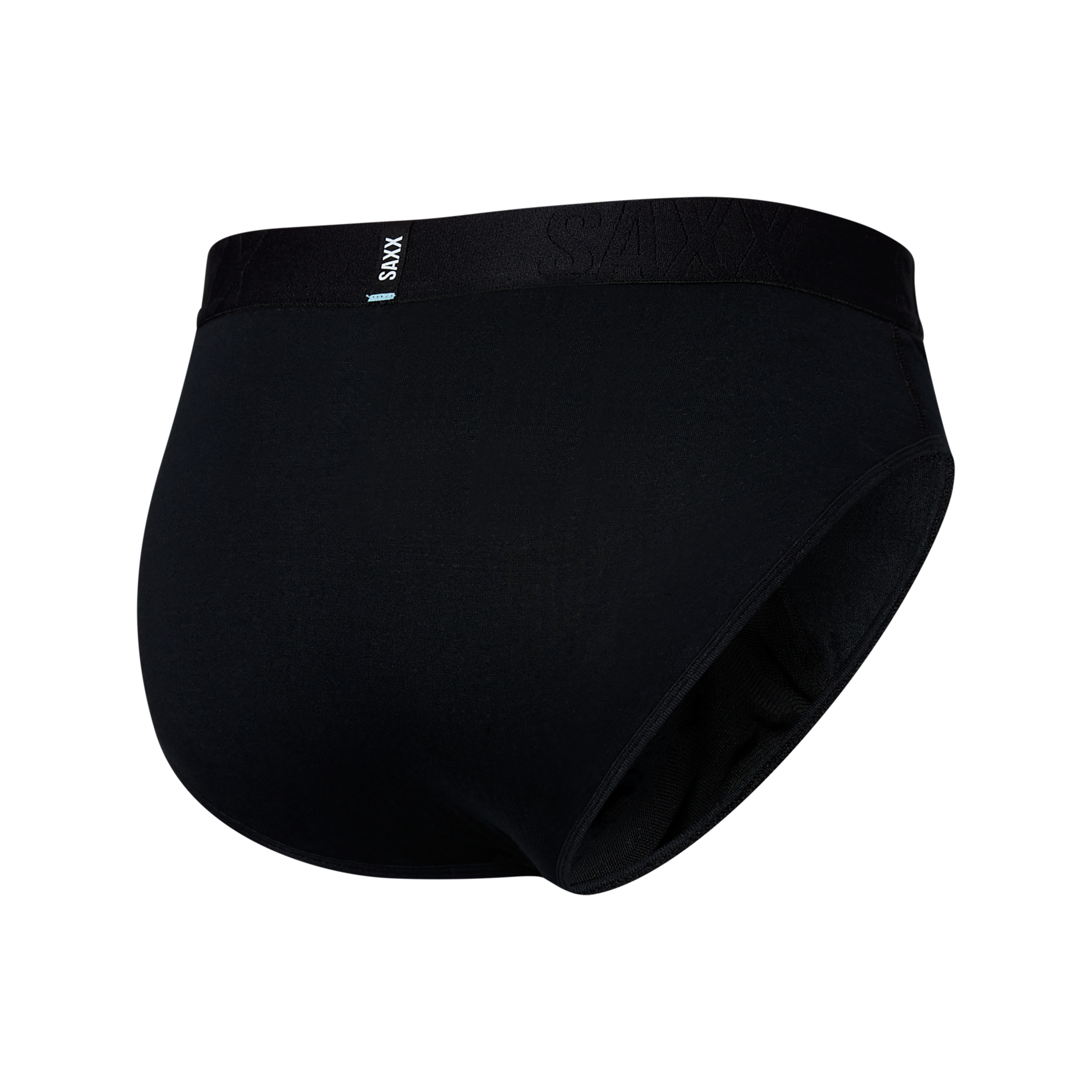 Back of DropTemp Cooling Cotton Brief in Black